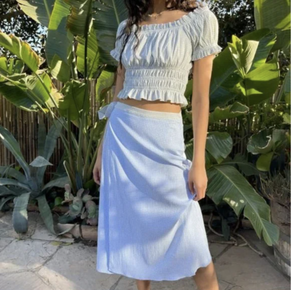 Gingham Midi Skirts